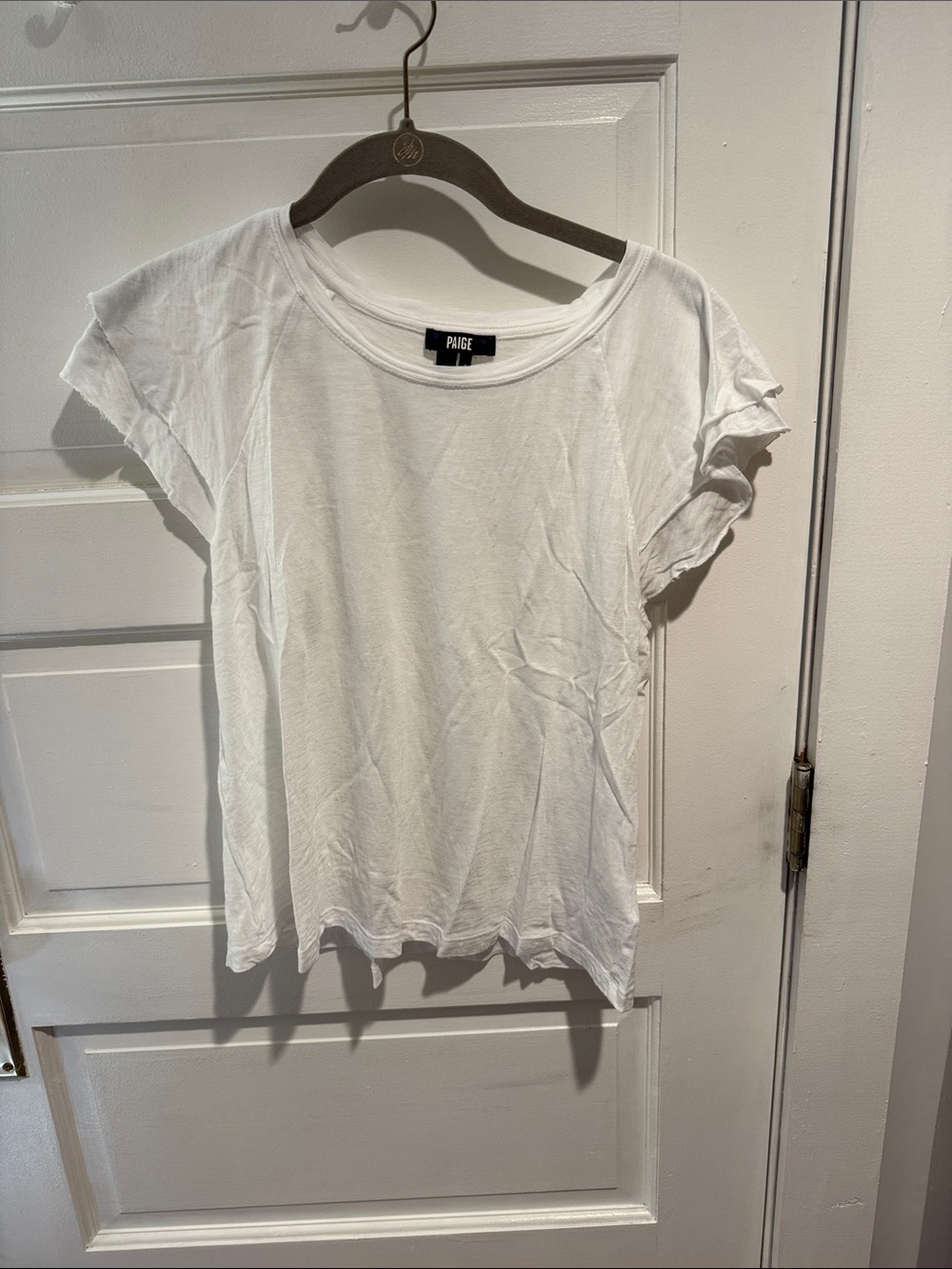PAIGE Classic White Short Sleeve Crew Tee